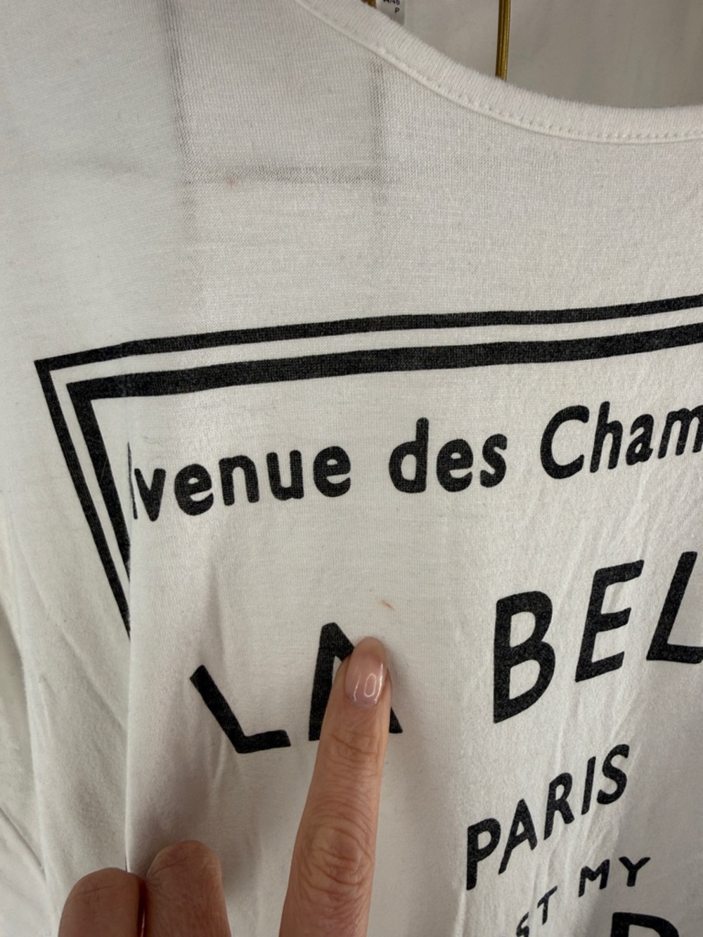 VENUS Paris La Belle Lost My Heart Tee Shirt Top Graphic Tshirt- Small - White - Picture 9 of 12